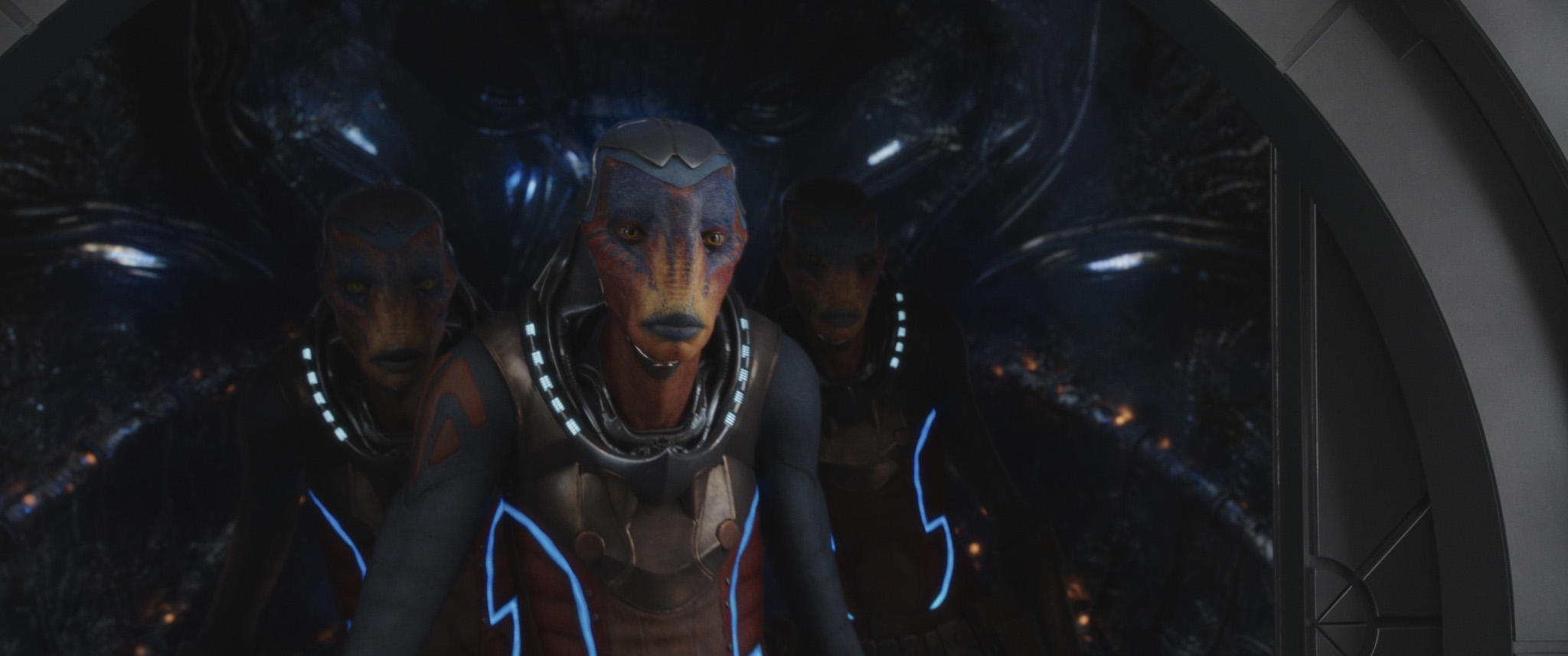 The Kortan Dahuk were the first extraterrestrial race to dock with the Alpha Space Station in the year 2135. They hail from the planet of Kas-ônar, 5,000 light-years from Earth. Organized by the quest for harmony and beauty, they are a well-traveled race with great experience and interaction with other species. 
